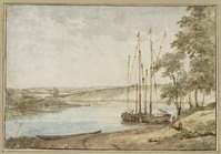 P+ 062
<br/>
Rivier de Rijn bij Arnhem
<br/>
<em>Eeckhout, Gerbrand van den (1621-1674)</em>